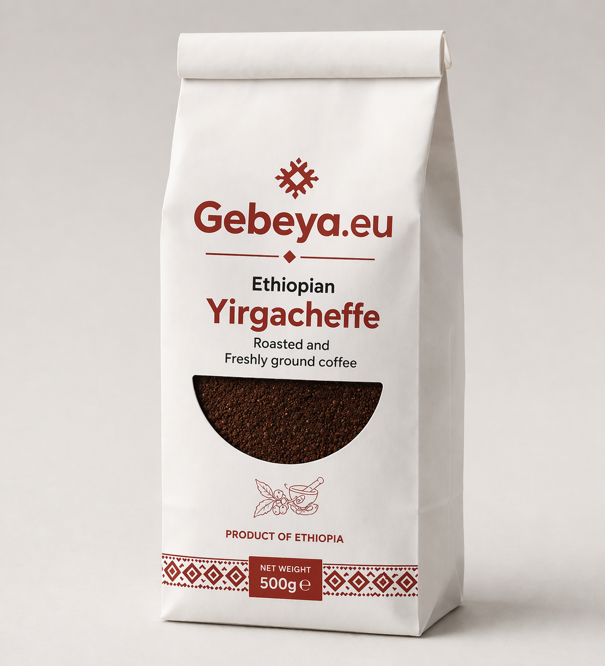 Ethiopian Yirgacheffe Roasted and Freshly ground coffee 500g