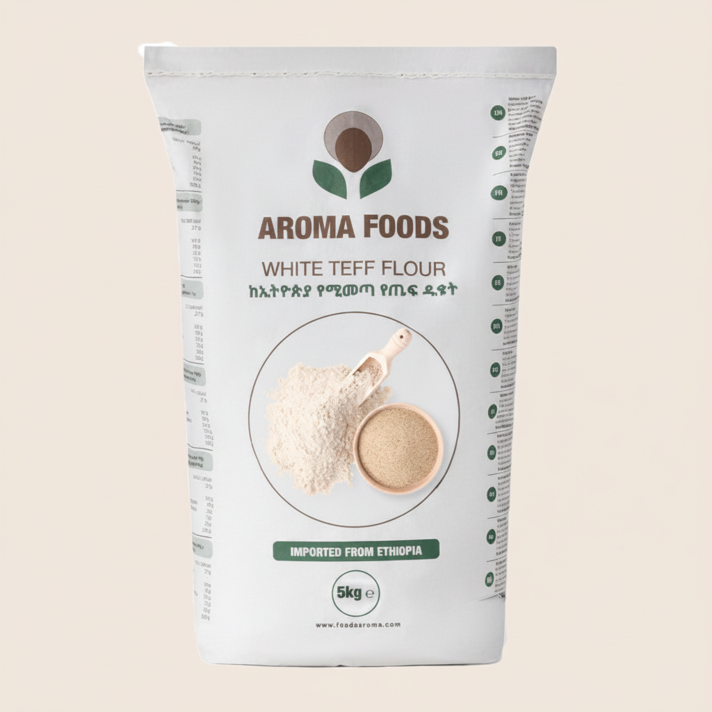 Ethiopian white teff flour  5 KG bag